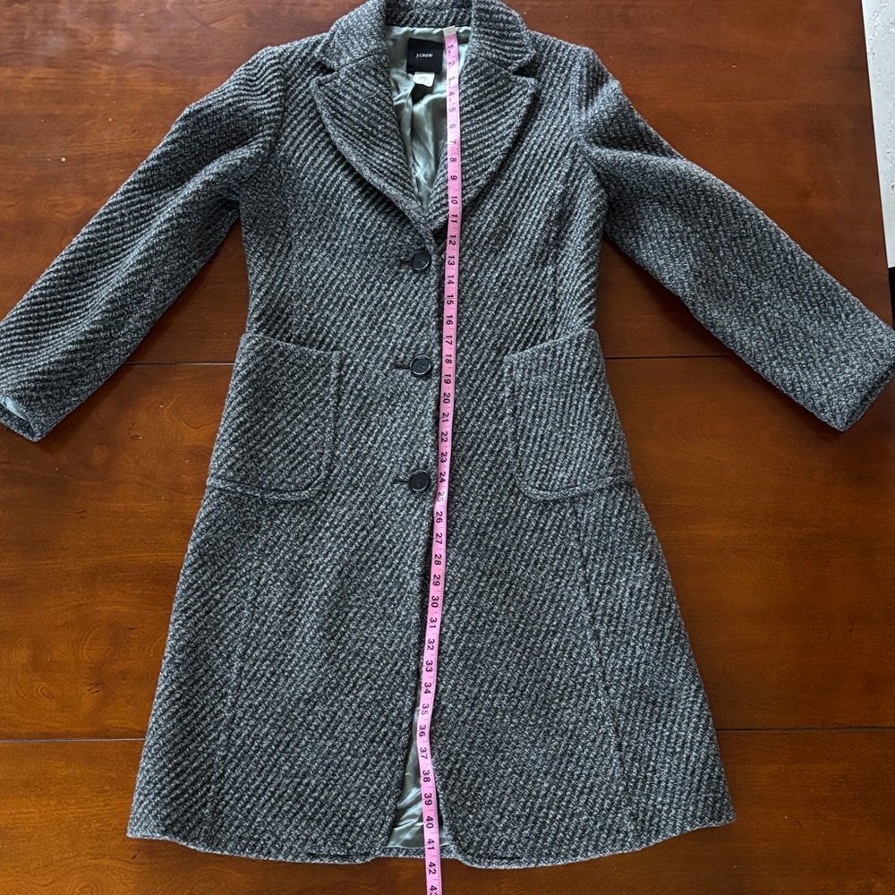 J. Crew Charcoal Textured‎ Pea Coat. EUC - Picture 10 of 10